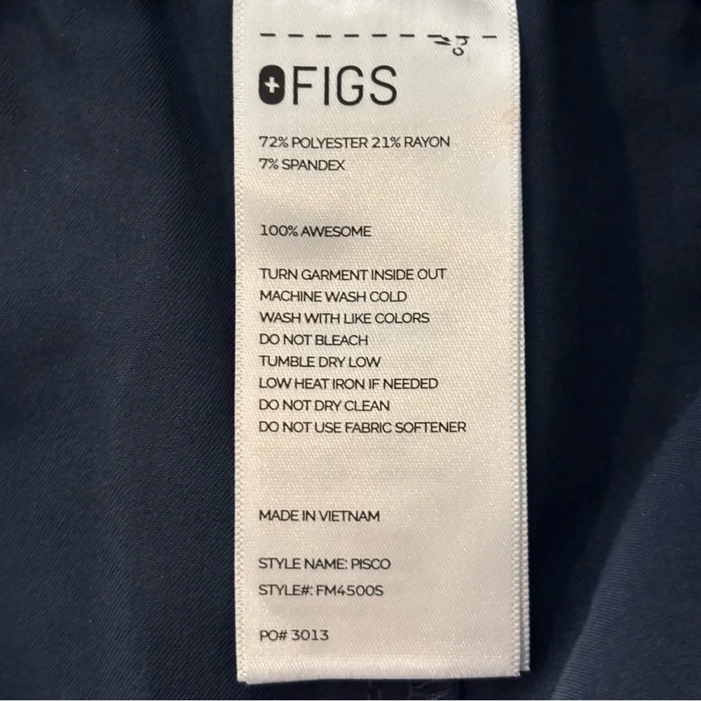 FIGS Pisco Basic Scrub Pants XL Short Dark Harbor Blue Gray